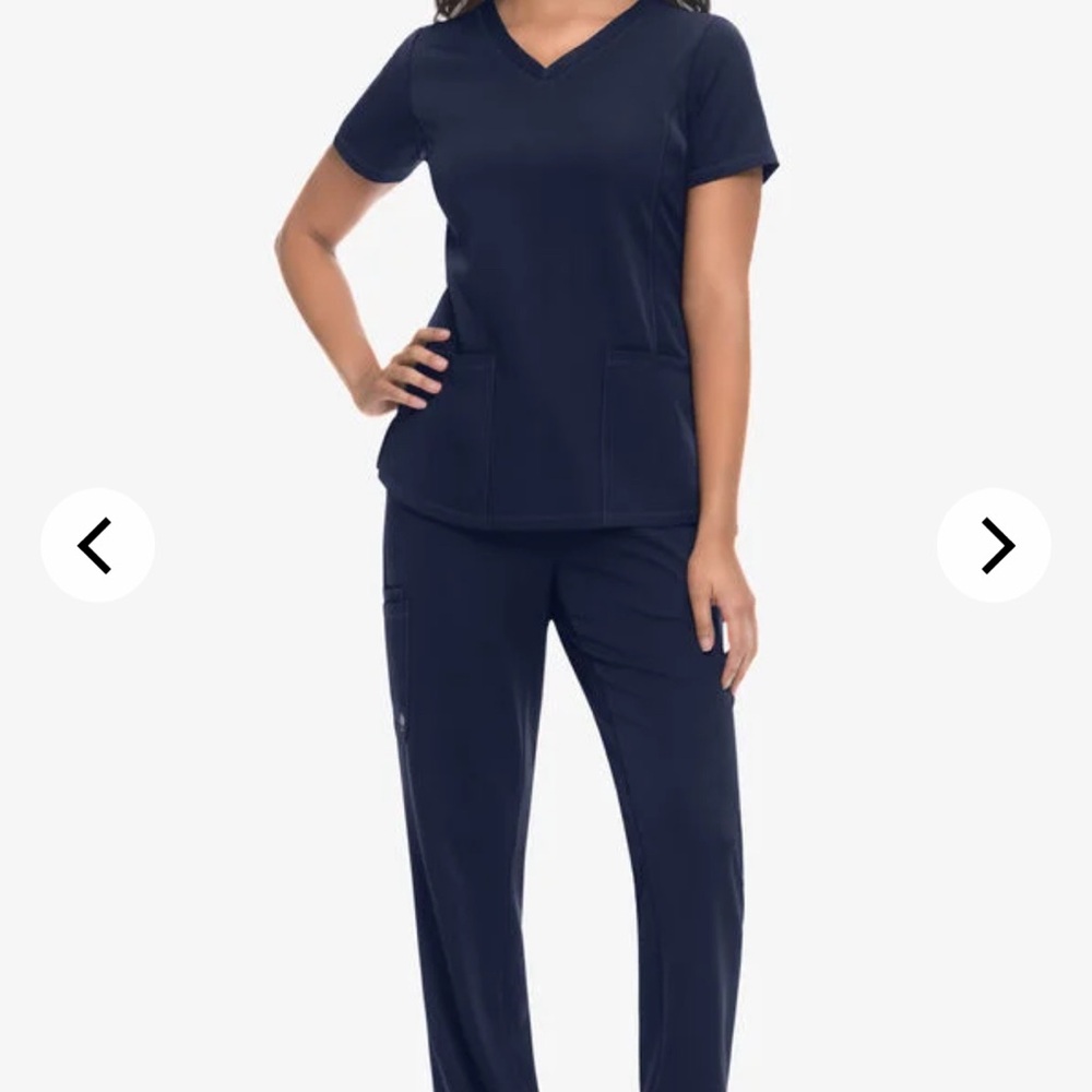 Healing hands Monica 4 pocket scrub top-Navy